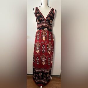 Angie Elegant sleeveless printed Maxi Dress M